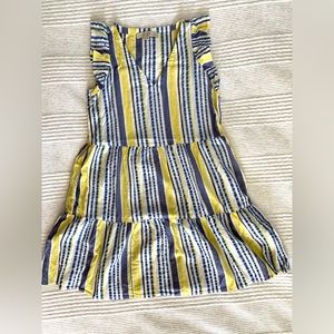 Loft Striped Seersucker Tiered Dress XXSP